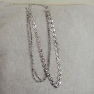 Triple Strand Silver Necklace
